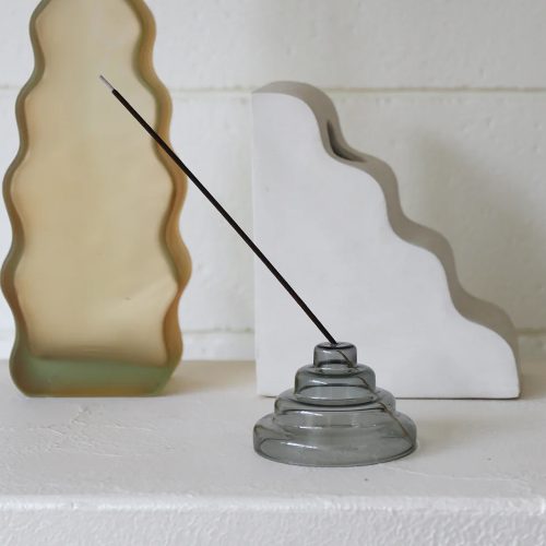 Glass Meso Incense Holder - Gray - Gessato Design Store