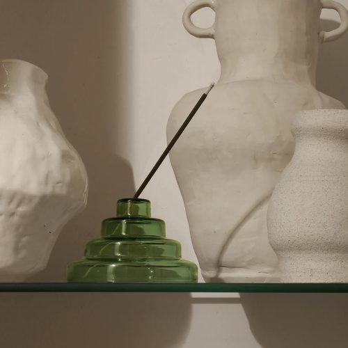 Glass Meso Incense Holder - Verde - Gessato Design Store