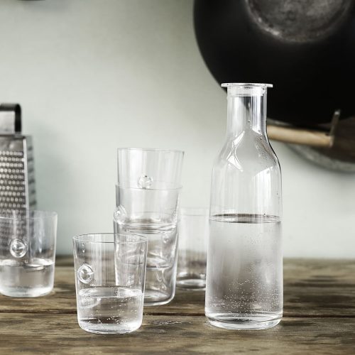 Minima Glass Water Bottle with Wide Mouth - Gessato Design Store