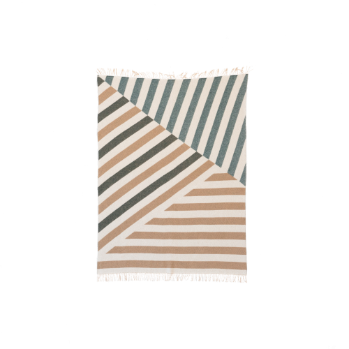 Patch Blanket, White/Deer/Onyx - Gessato Design Store