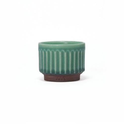 Asemi Co, Tanba-Yaki Cup, Turquoise L - Gessato Design Store