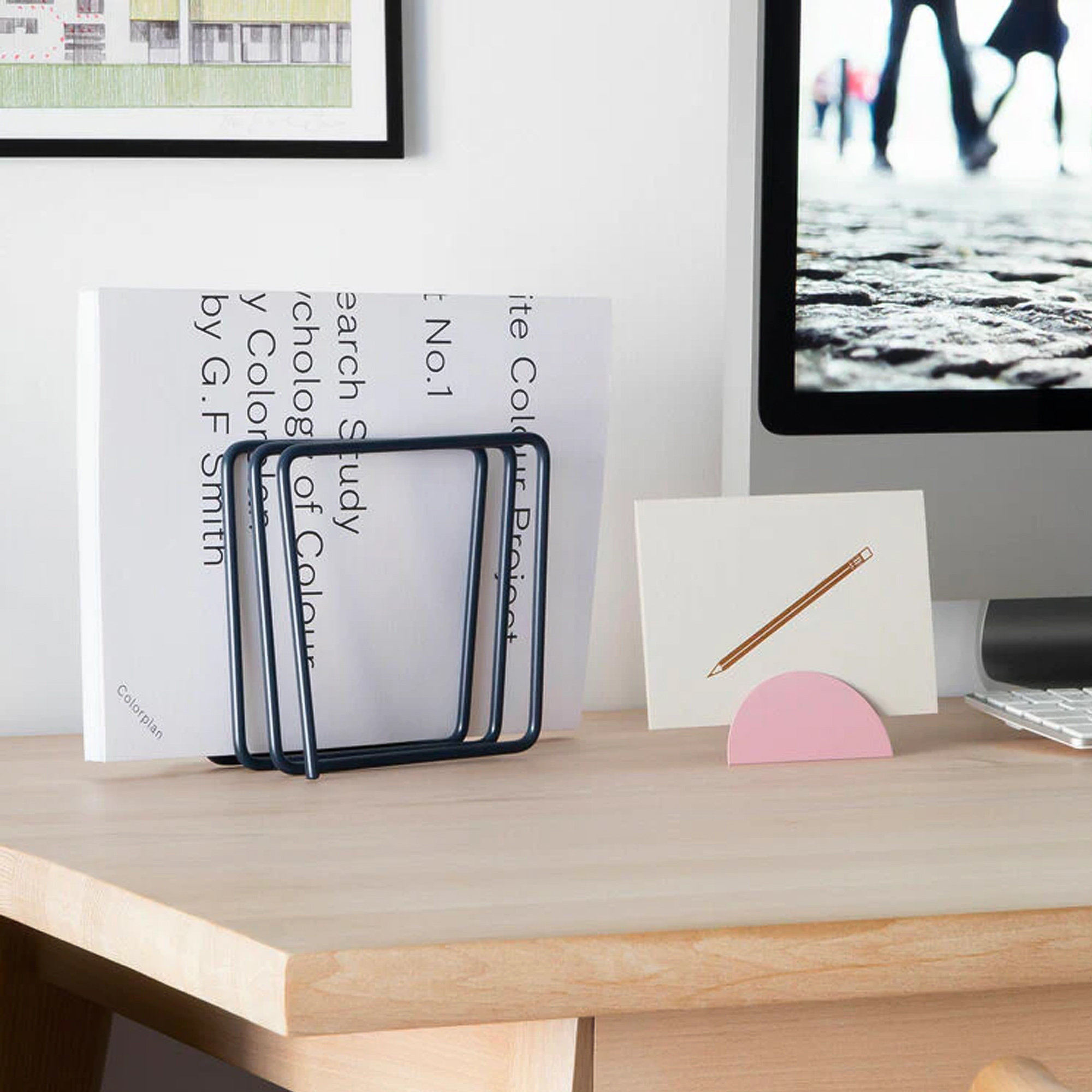 Branded Magazine Rack Desk Block - Desk Magazine Rack | Gessato Design Store
