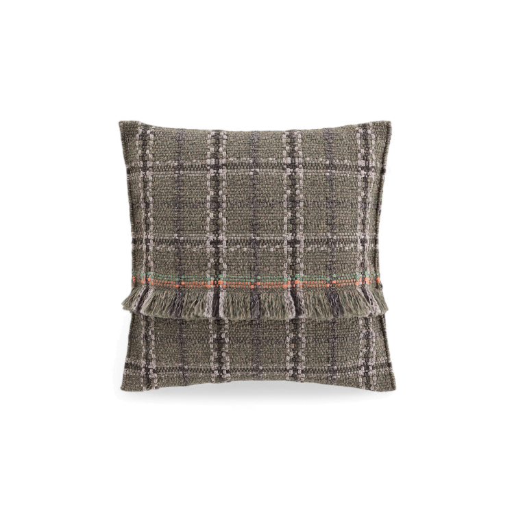 Garden Layers Big Outdoor Cushion Tartan