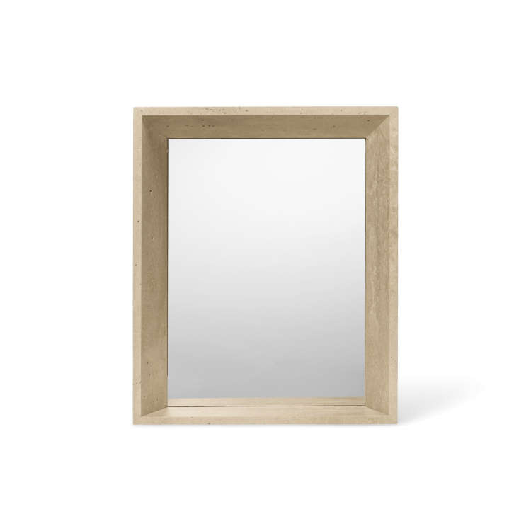 Lancet Travertine Mirror