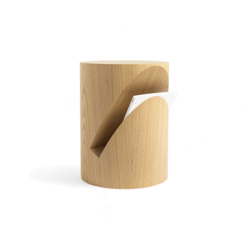 Mola Cylinder Side Table with Magazine Holder