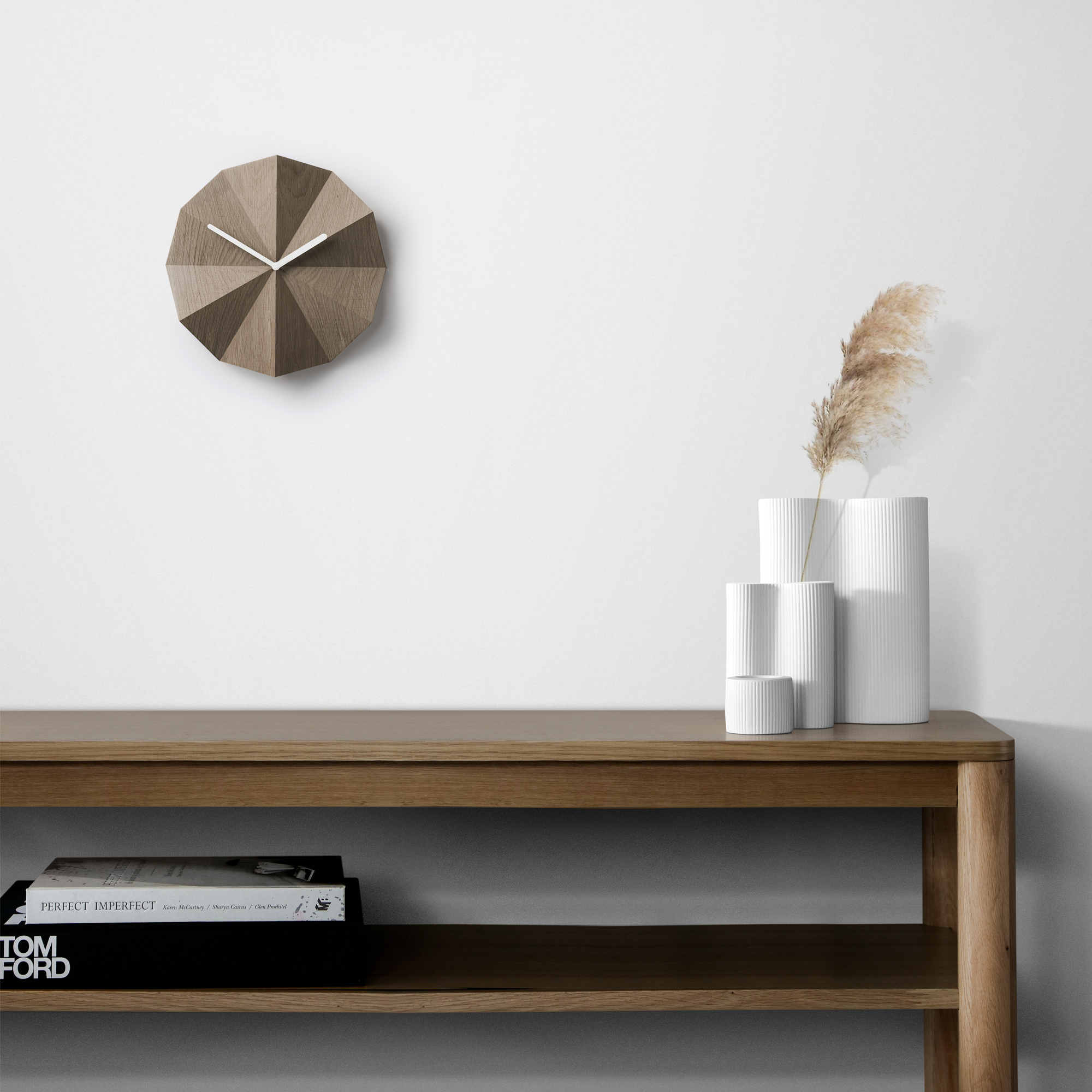Lawa Design - Delta Clock Smoked Oak | Gessato Design Store