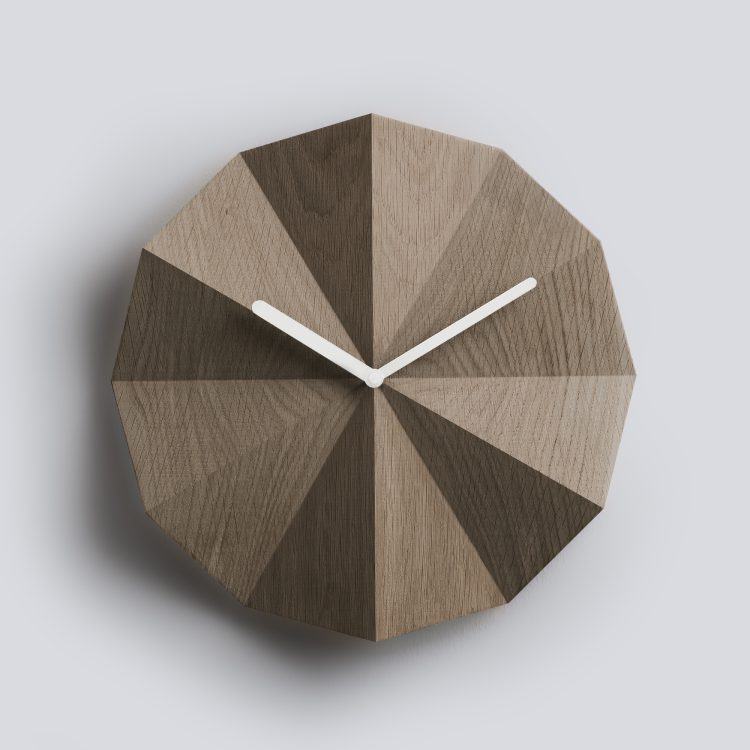 Lawa Design - Delta Clock Smoked Oak | Gessato Design Store