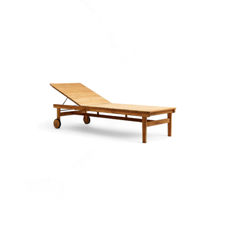 M8 Teak Sunbed Lounger