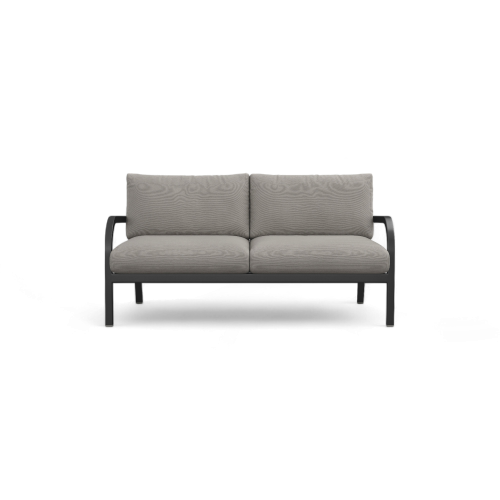 Navy Lounge 2-Seat Sofa — Black Frame