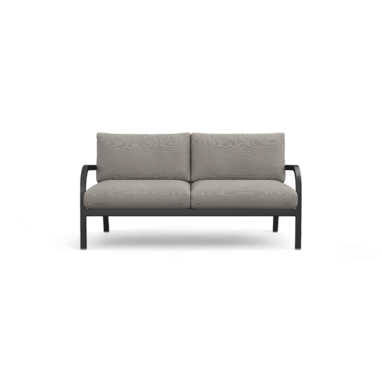 Navy Lounge 2-Seat Sofa — Black Frame