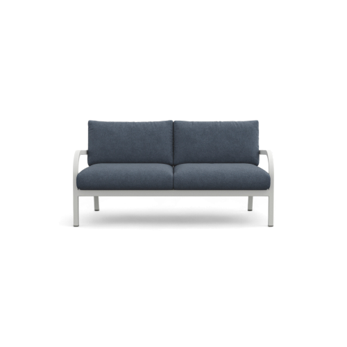Navy Lounge 2-Seat Sofa — White Grey Frame
