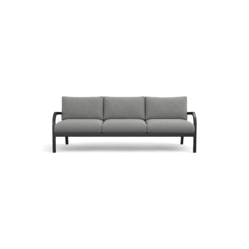 Navy Lounge 3-Seat Sofa — Black Frame