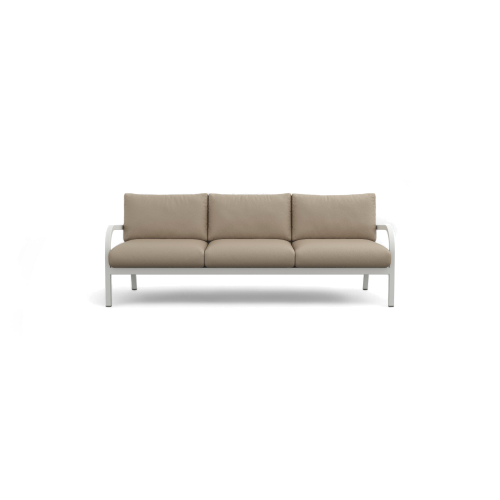 Navy Lounge 3-Seat Sofa — White Grey Frame