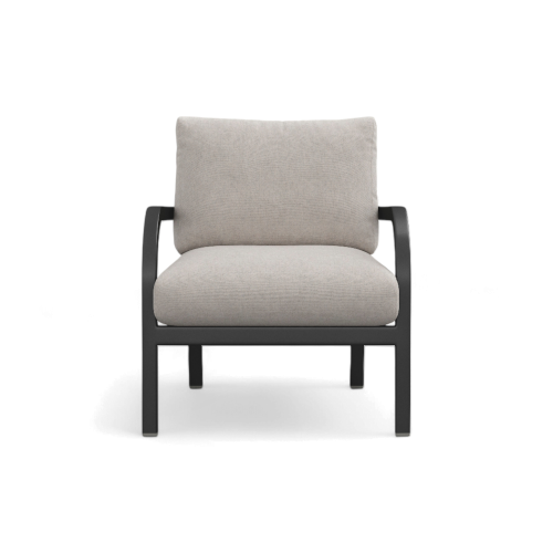 Navy Lounge Armchair — Black Frame