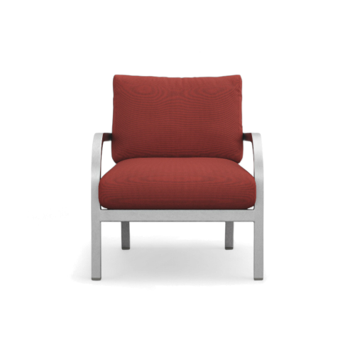 Navy Lounge Armchair — Hand-Brushed Frame