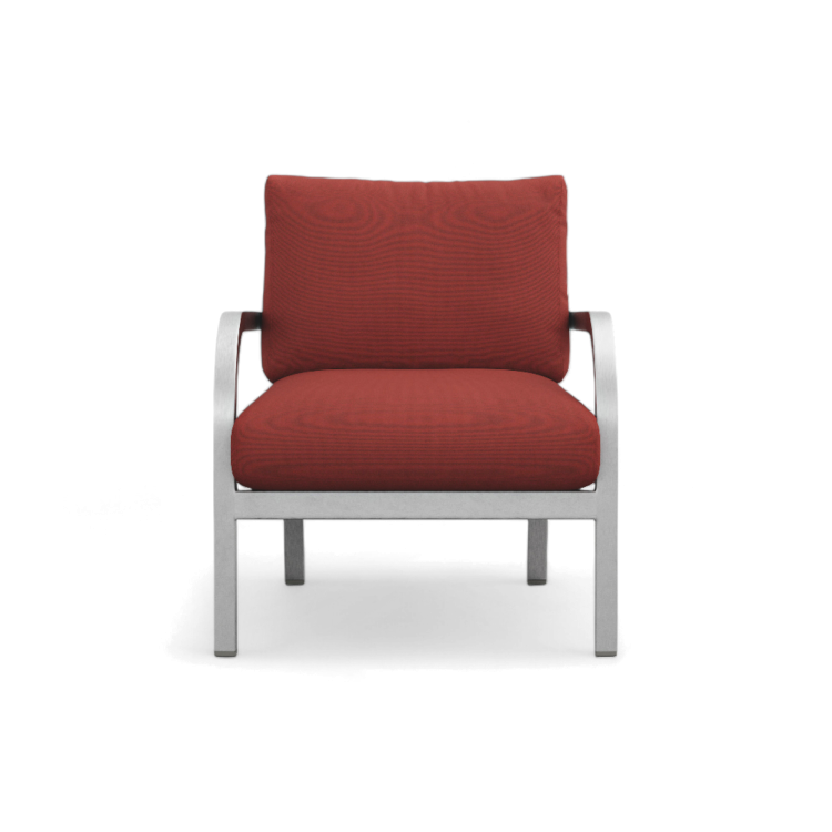 Navy Lounge Armchair — Hand-Brushed Frame