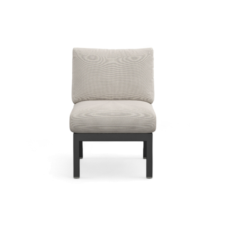 Navy Lounge Chair — Black Frame