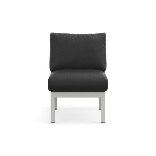 Navy Lounge Chair — White Grey Frame