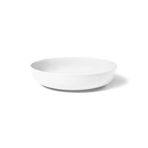 Rhombe Serving Bowl, White, Diam 11.3"