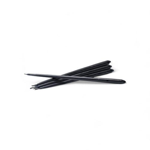 stoff-nagel-taper-candle-by-ester-erik-set-of-6-gessato-black