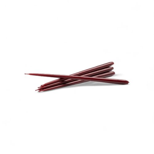 stoff-nagel-taper-candle-by-ester-erik-set-of-6-gessato-burgundy-red
