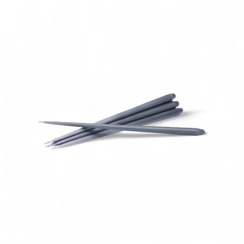 stoff-nagel-taper-candle-by-ester-erik-set-of-6-gessato-dark-grey