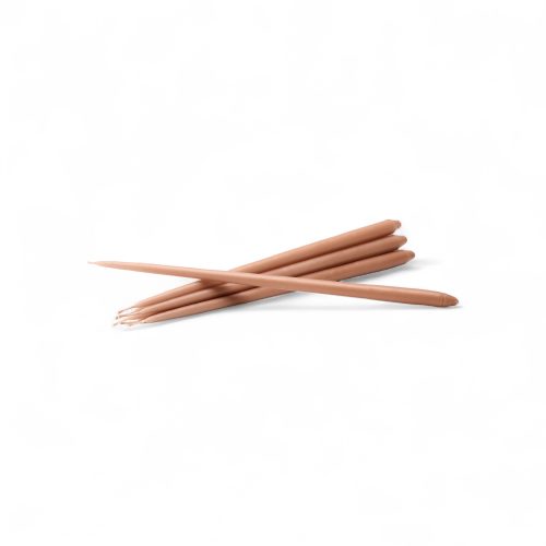 stoff-nagel-taper-candle-by-ester-erik-set-of-6-gessato-dusty-rose