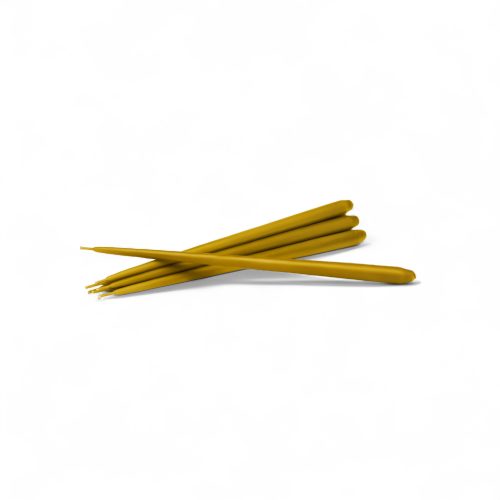 stoff-nagel-taper-candle-by-ester-erik-set-of-6-gessato-mustard