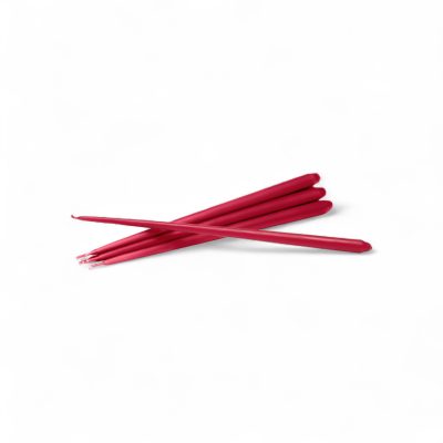 stoff-nagel-taper-candle-by-ester-erik-set-of-6-gessato-red