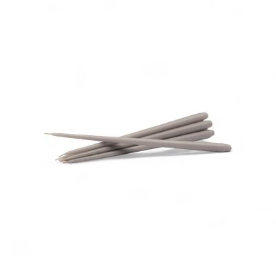 stoff-nagel-taper-candle-by-ester-erik-set-of-6-gessato-warm-grey