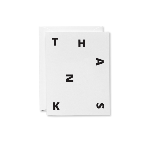 Modern Block Thank You Card