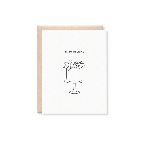 Linework Wedding Card