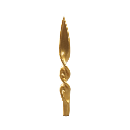 Twist Candle, Sheffield Gold, Set of 2