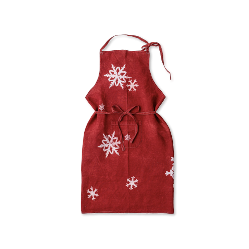 Full Apron Snowflakes - Red