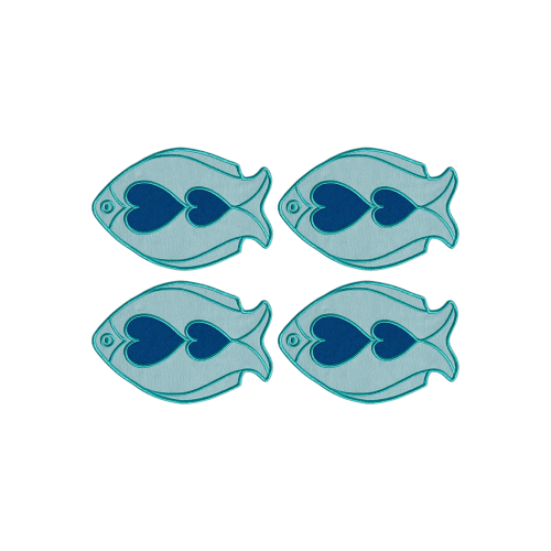Fish Splash Coasters - Set of 4