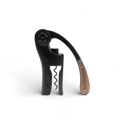 Oeno Motion Wood and Black Vertical Lever Corkscrew