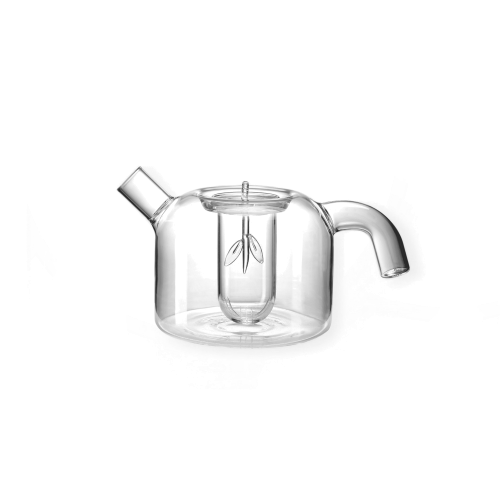 Over Potty Glass Teapot with Leaf Infuser