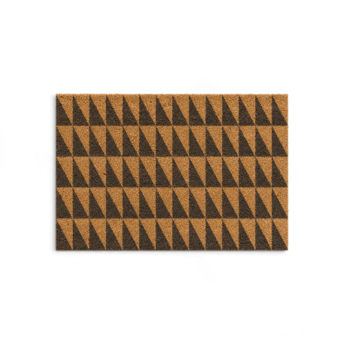 Geometric Triangle Coir Doormat