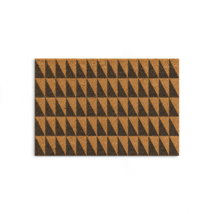 Geometric Triangle Coir Doormat