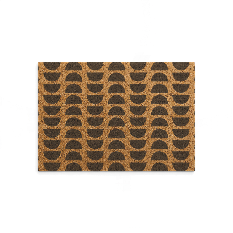 Half-Moon Pattern Coir Doormat
