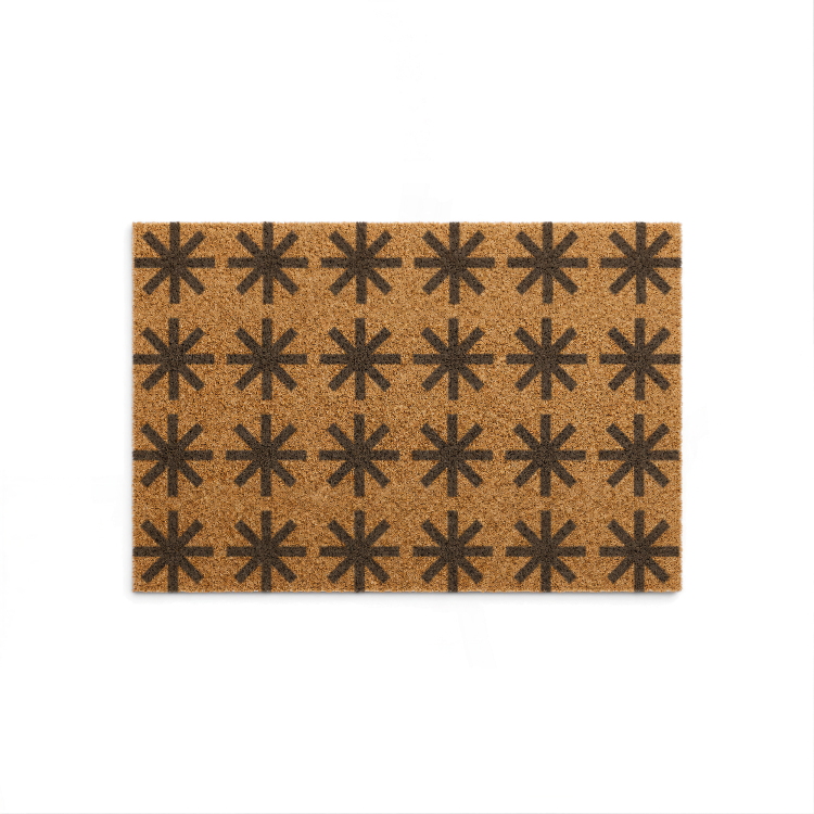 Mid-Century Starburst Coir Doormat