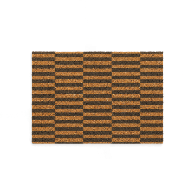 Optical Stripe Coir Doormat