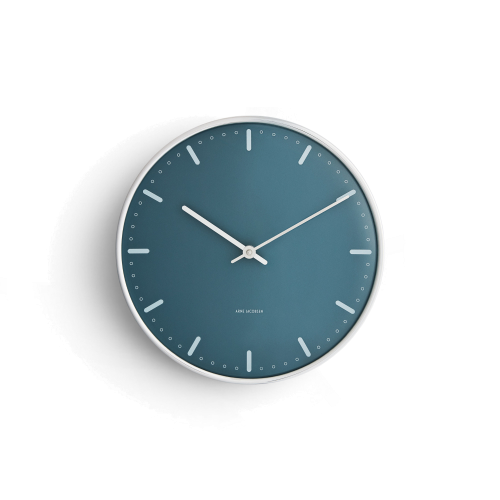 Arne Jacobsen City Hall Wall Clock – Blue