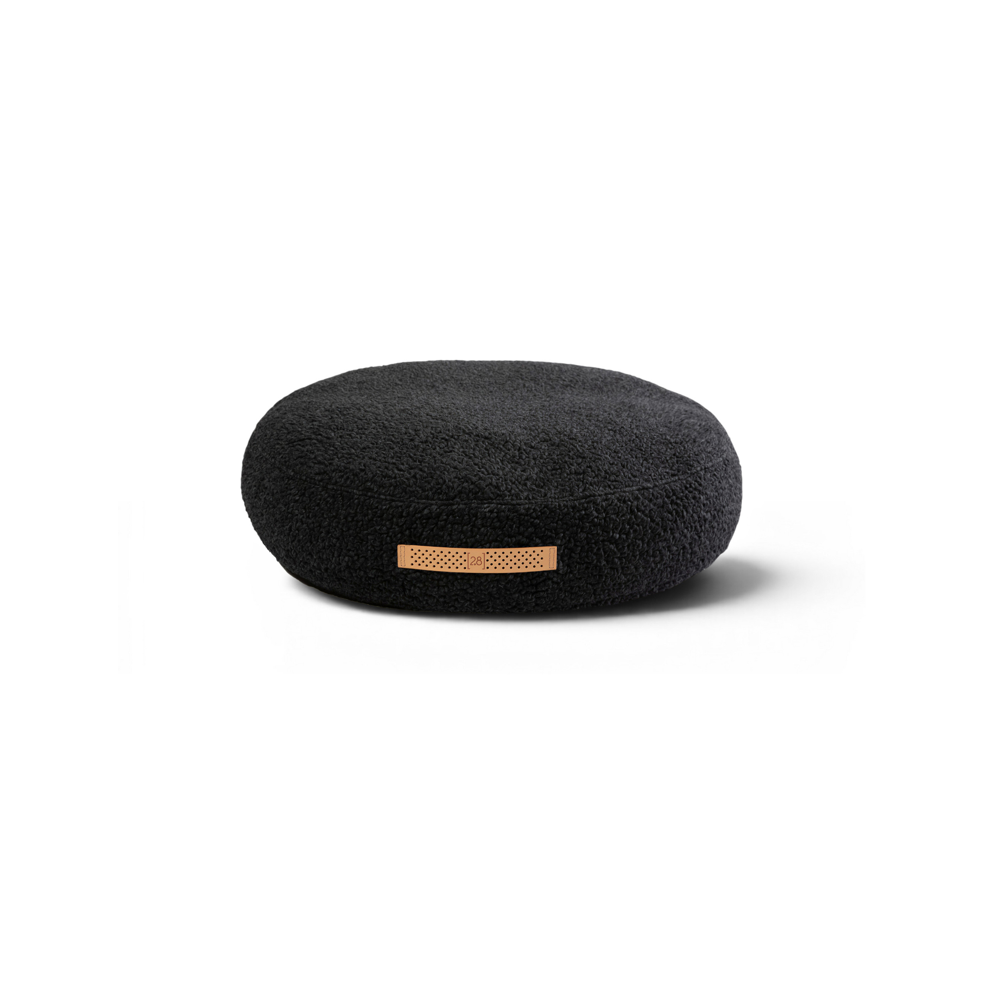 Charcoal boucle wool, Small 27" diameter