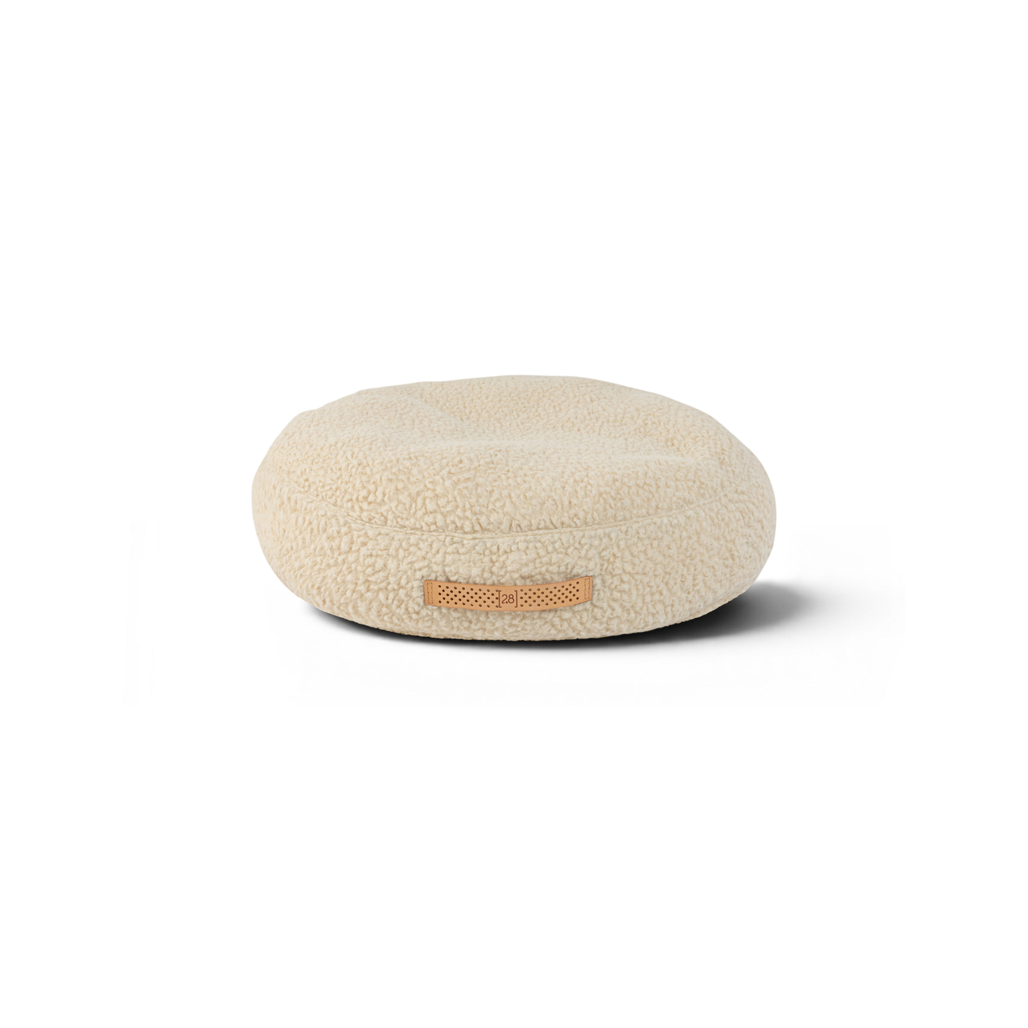 Cream boucle wool, Small 27" diameter