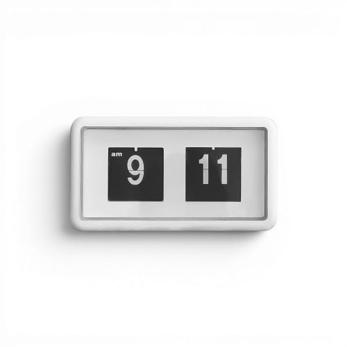 Flip Wall / Table Clock - White