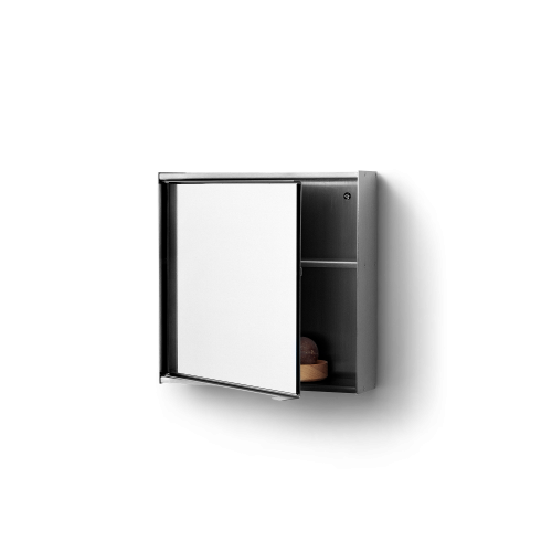 Taper Stainless Steel Mirror Cabinet 40 x 40
