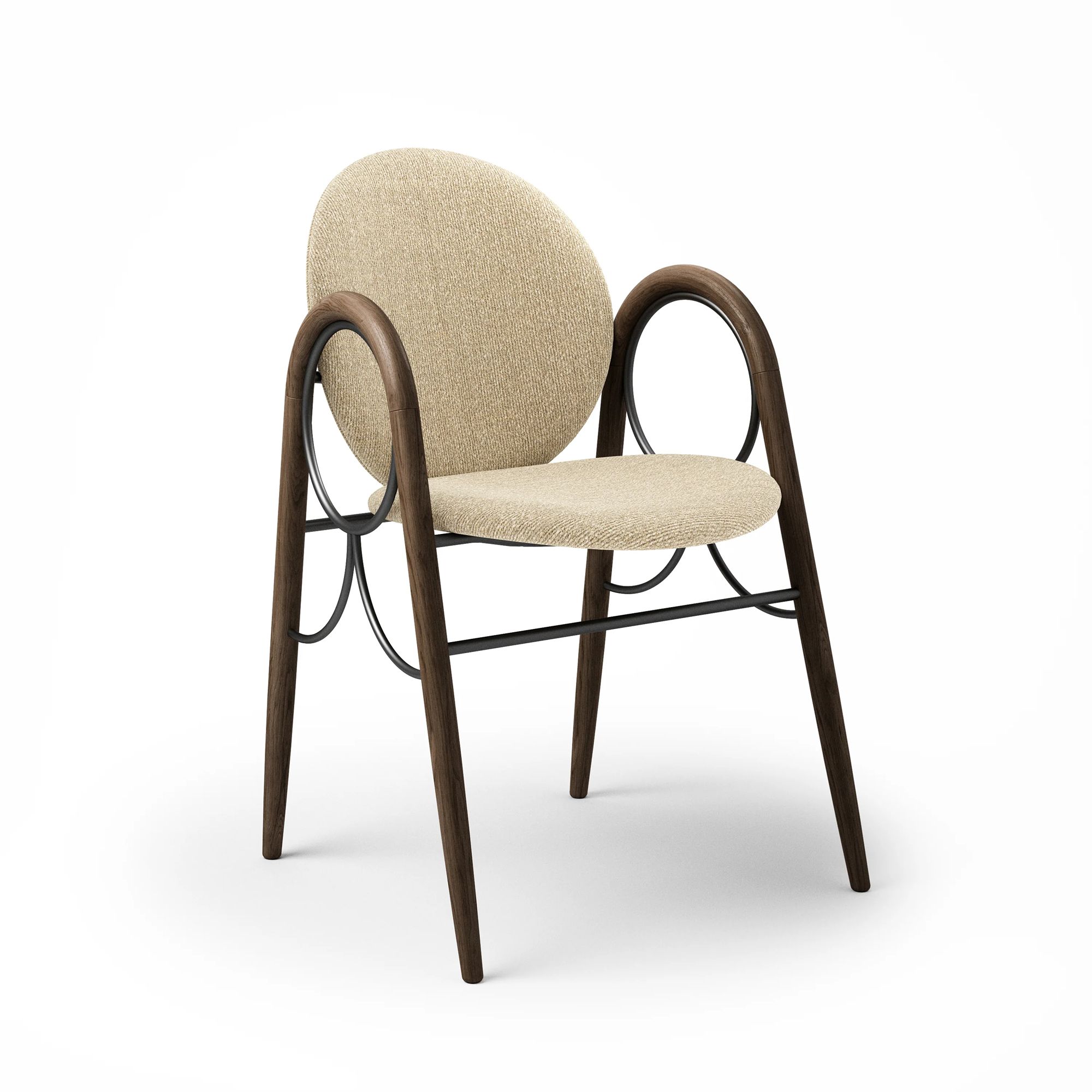  Cream fabric / kvadrat moss 0019, Oiled fumed oak