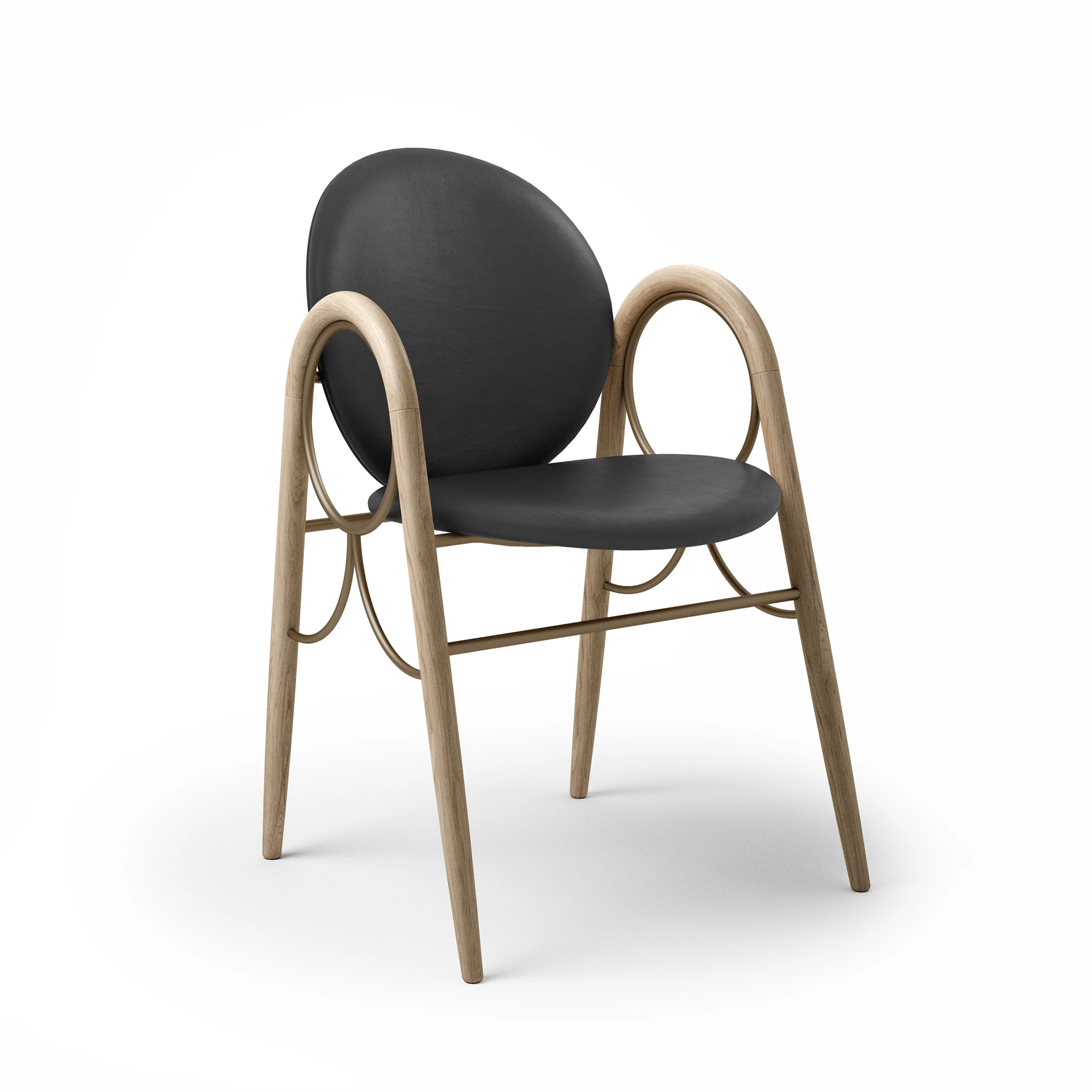  Black leather / savanne, White-oiled oak
