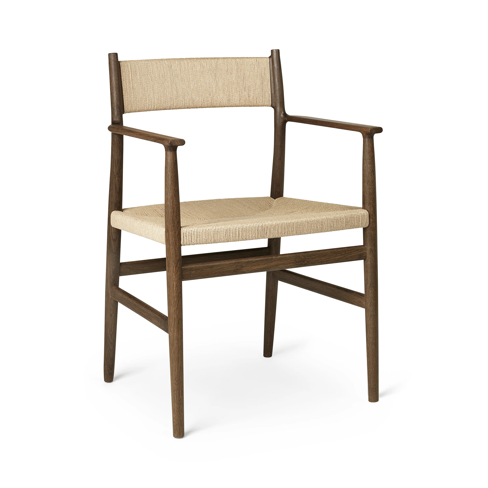  Fumed oak oil, Paper cord seat + woven back